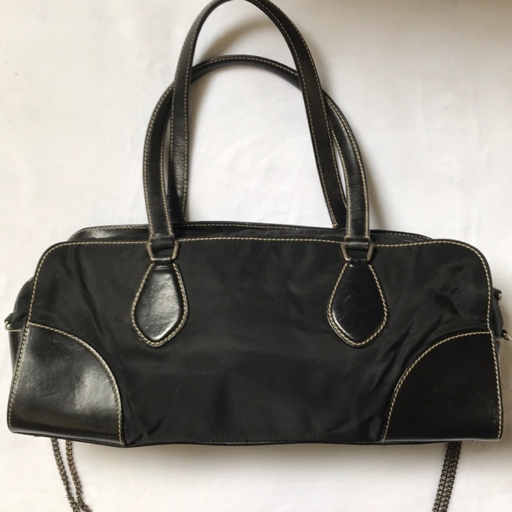 Prada Authentic Rectangular Black Nylon Leather - image 2